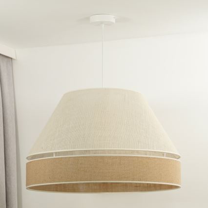 Duolla - Chandelier on a string YUTE AVIGNON 1xE27/15W/230V d. 60 cm grey/brown