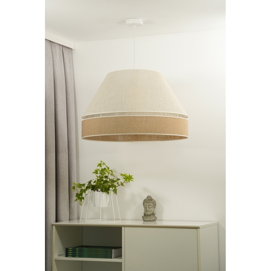 Duolla - Chandelier on a string YUTE AVIGNON 1xE27/15W/230V d. 60 cm grey/brown