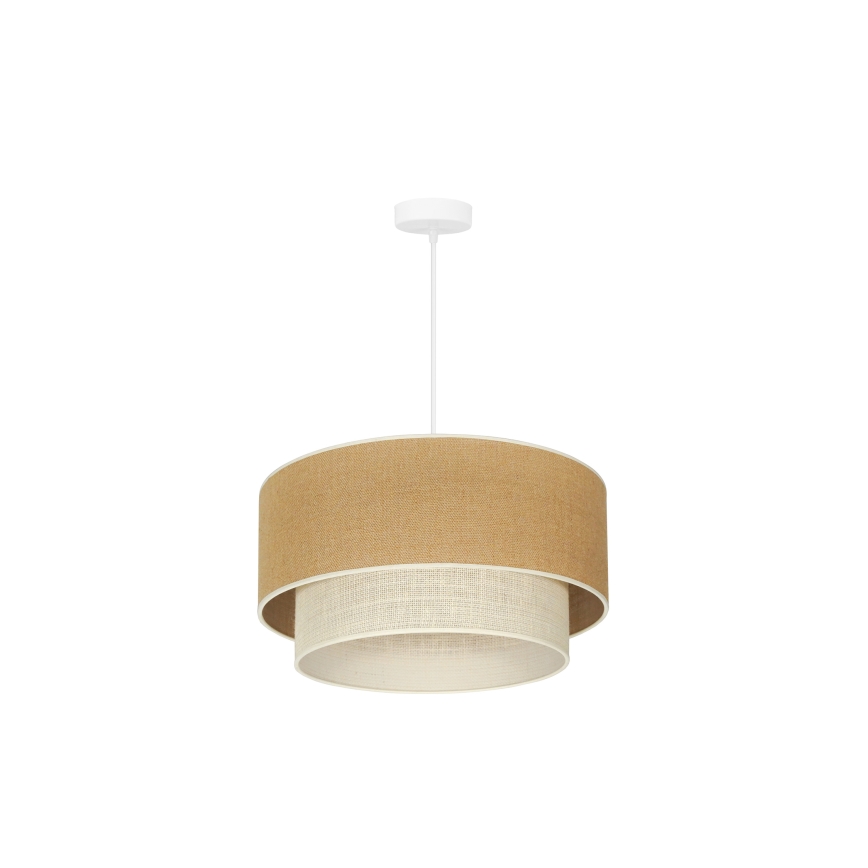 Duolla - Chandelier on a string YUTE BOHO 1xE27/15W/230V d. 45 cm brown/creamy