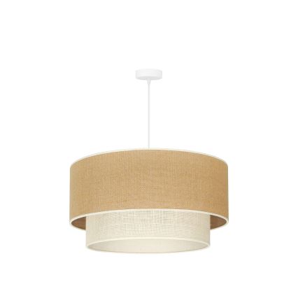 Duolla - Chandelier on a string YUTE BOHO 3xE27/15W/230V d. 60 cm brown/creamy