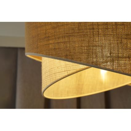 Duolla - Chandelier on a string YUTE CELLO 1xE27/15W/230V d. 45 cm brown/grey