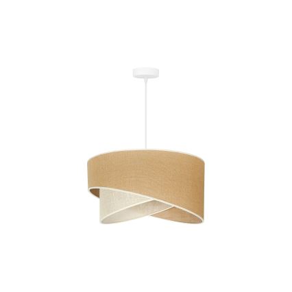 Duolla - Chandelier on a string YUTE CELLO 1xE27/15W/230V d. 45 cm brown/grey