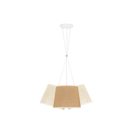 Duolla - Chandelier on a string YUTE ROSSA 3xE27/15W/230V grey/brown