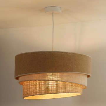 Duolla - Chandelier on a string YUTE TRIO 1xE27/15W/230V d. 45 cm brown/grey/beige