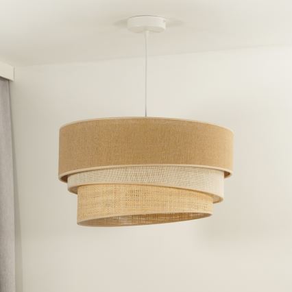 Duolla - Chandelier on a string YUTE TRIO 1xE27/15W/230V d. 45 cm brown/grey/beige