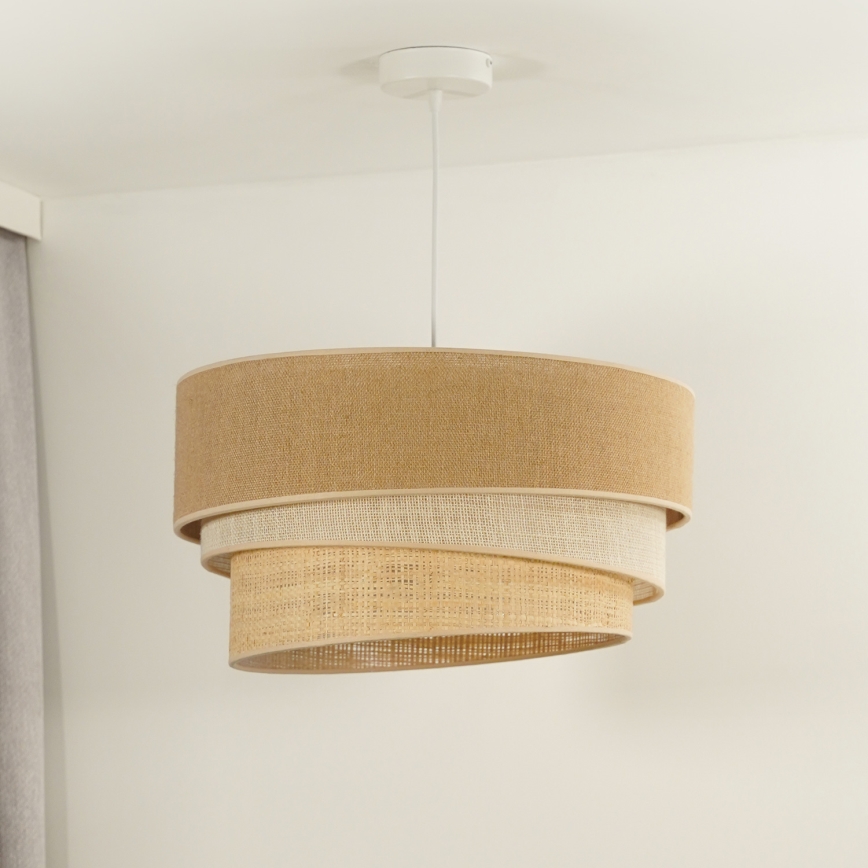 Duolla - Chandelier on a string YUTE TRIO 1xE27/15W/230V d. 45 cm brown/grey/beige