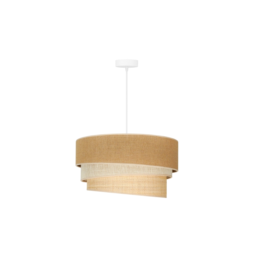 Duolla - Chandelier on a string YUTE TRIO 1xE27/15W/230V d. 45 cm brown/grey/beige