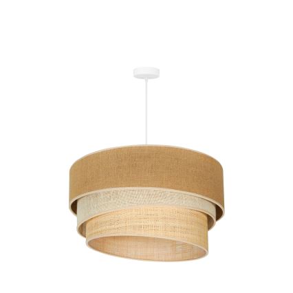 Duolla - Chandelier on a string YUTE TRIO 3xE27/15W/230V d. 60 cm brown/grey/beige