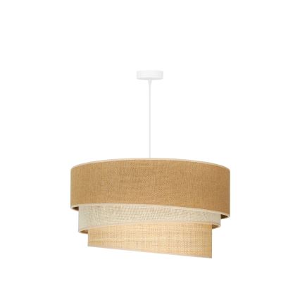 Duolla - Chandelier on a string YUTE TRIO 3xE27/15W/230V d. 60 cm brown/grey/beige