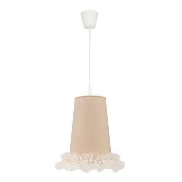 Duolla - Children's chandelier on a string BALLET 1xE27/40W/230V d. 21 cm beige