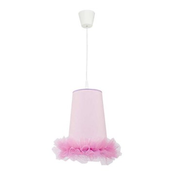 Duolla - Children's chandelier on a string BALLET 1xE27/40W/230V d. 21 cm pink