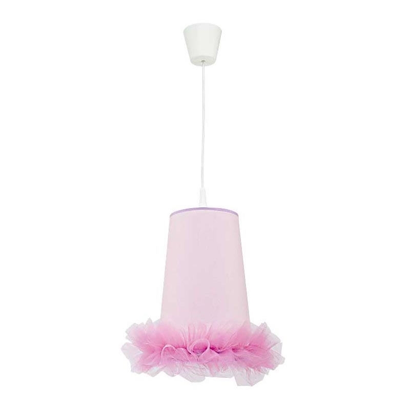 Duolla - Children's chandelier on a string BALLET 1xE27/40W/230V d. 21 cm pink
