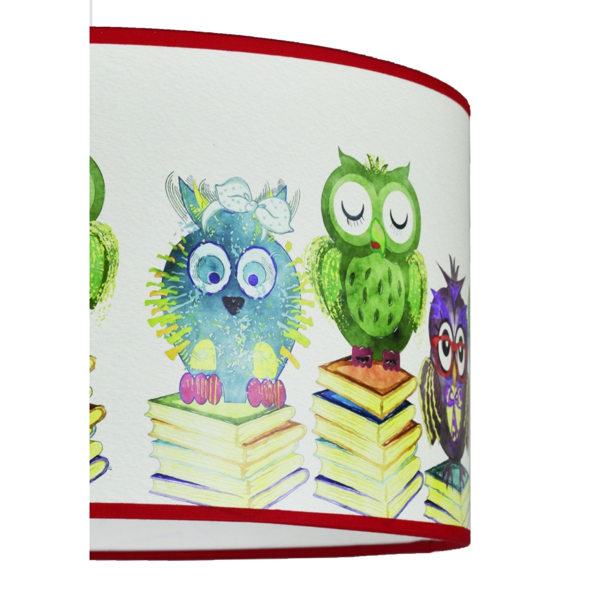 Duolla - Children's chandelier on a string OWL 1xE27/15W/230V d. 35 cm