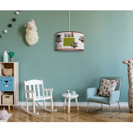 Duolla - Children's chandelier on a string OWLS MULTI 1xE27/15W/230V d. 35 cm
