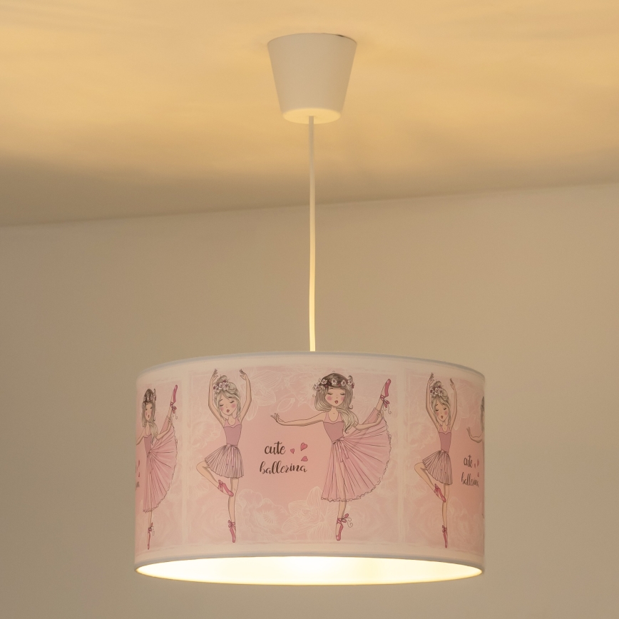 Duolla - Children's chandelier on a string PRINT M 1xE27/40W/230V d. 35 cm ballerinas