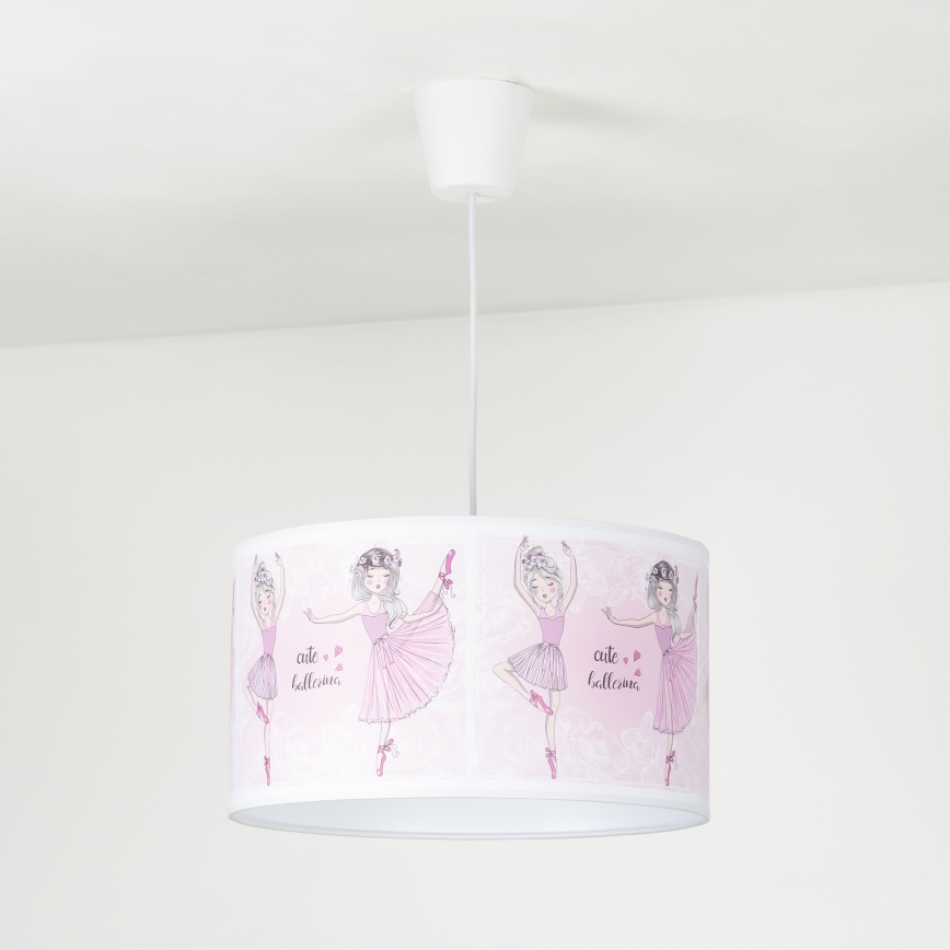 Duolla - Children's chandelier on a string PRINT M 1xE27/40W/230V d. 35 cm ballerinas