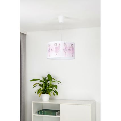 Duolla - Children's chandelier on a string PRINT M 1xE27/40W/230V d. 35 cm ballerinas