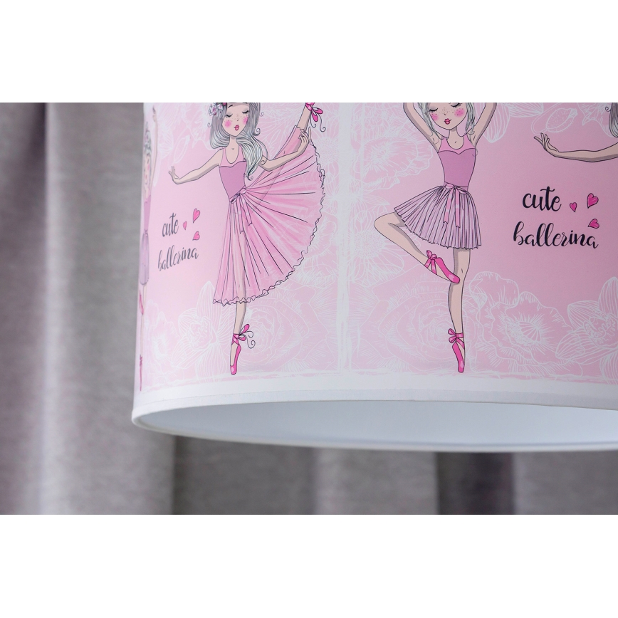Duolla - Children's chandelier on a string PRINT M 1xE27/40W/230V d. 35 cm ballerinas