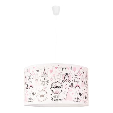 Duolla - Children's chandelier on a string PRINT M 1xE27/40W/230V d. 35 cm fairytale