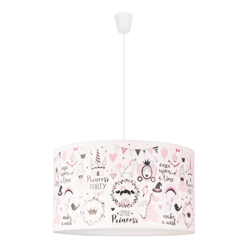 Duolla - Children's chandelier on a string PRINT M 1xE27/40W/230V d. 35 cm fairytale