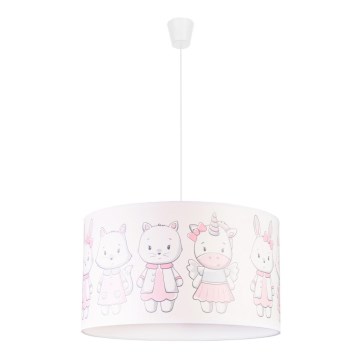 Duolla - Children's chandelier on a string PRINT M 1xE27/40W/230V d. 35 cm little animals