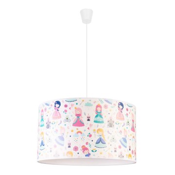 Duolla - Children's chandelier on a string PRINT M 1xE27/40W/230V d. 35 cm princesses