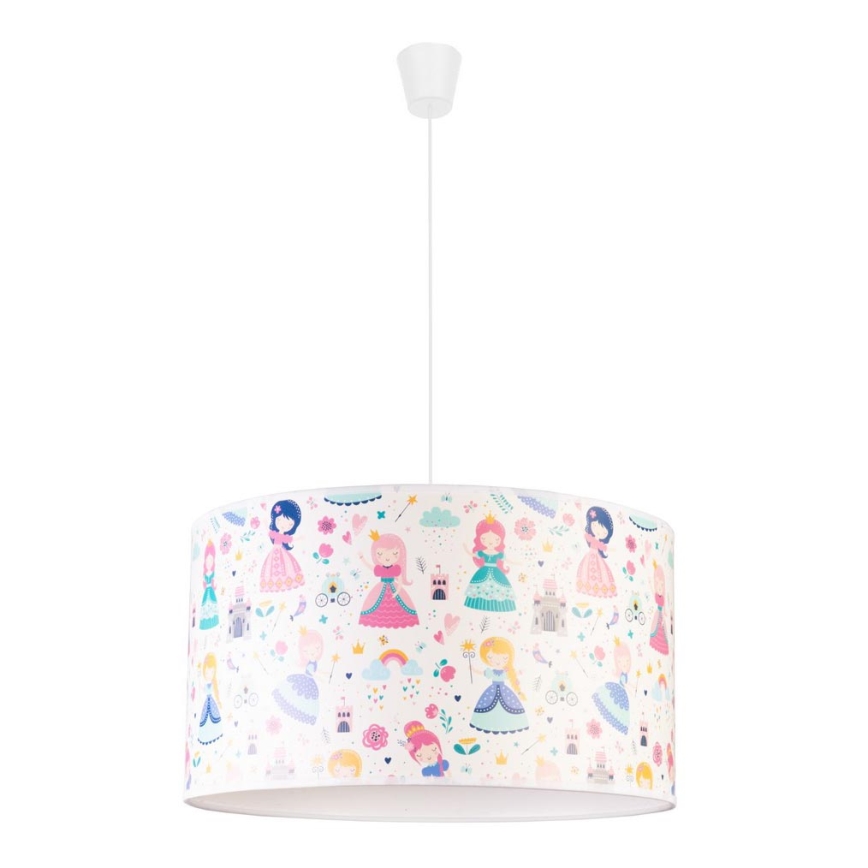 Duolla - Children's chandelier on a string PRINT M 1xE27/40W/230V d. 35 cm princesses