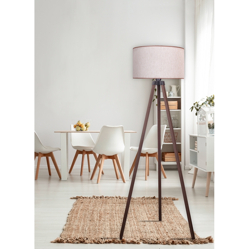 Duolla - Floor lamp 1xE27/60W/230V d. 44 cm beige/brown