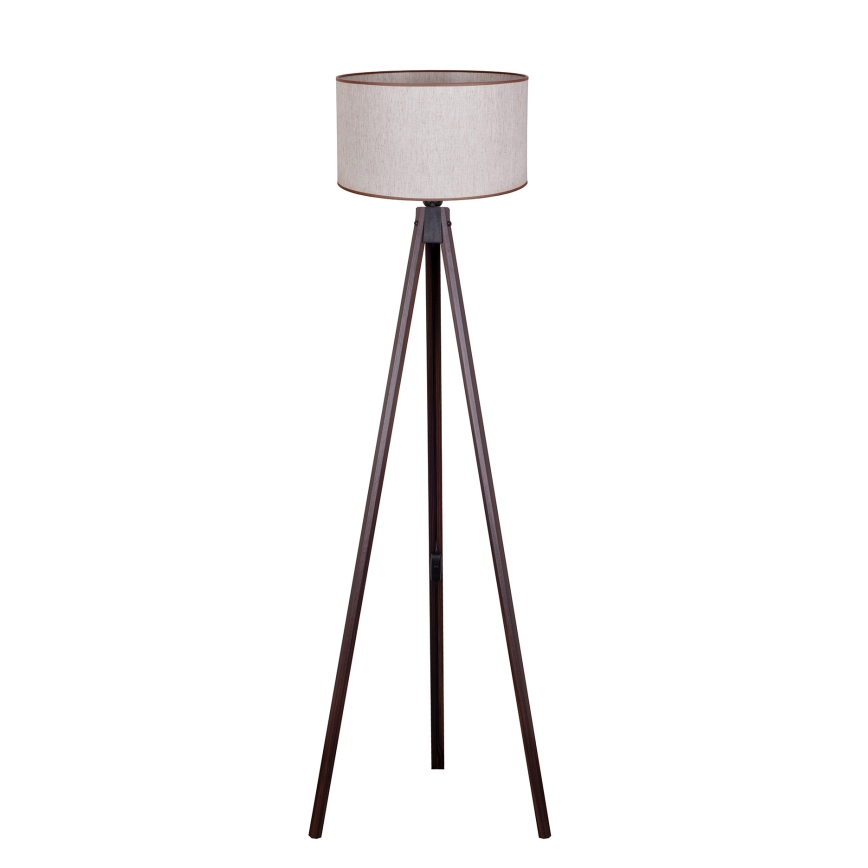 Duolla - Floor lamp 1xE27/60W/230V d. 44 cm beige/wenge