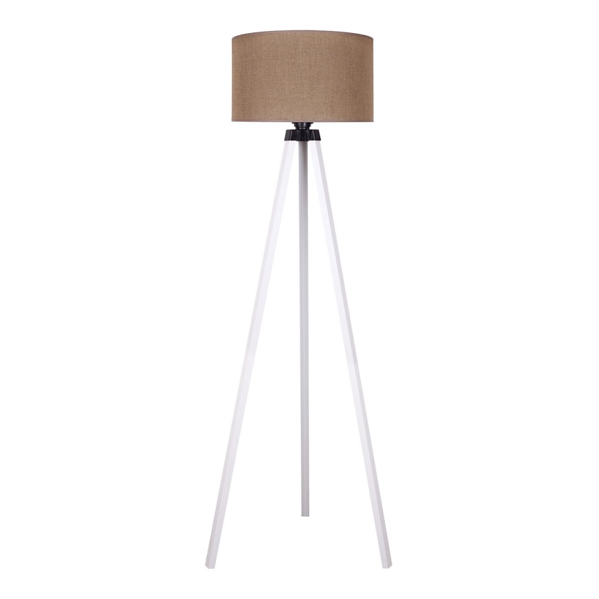 Duolla - Floor lamp 1xE27/60W/230V d. 44 cm brown/white