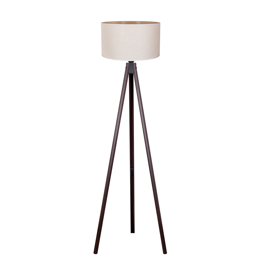 Duolla - Floor lamp 1xE27/60W/230V d. 44 cm creamy/wenge