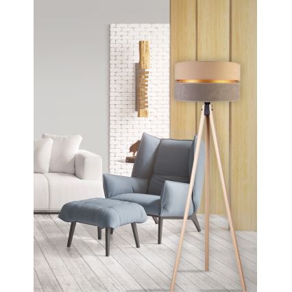 Duolla - Floor lamp DUO 1xE27/60W/230V d. 44 cm beige/grey/beige