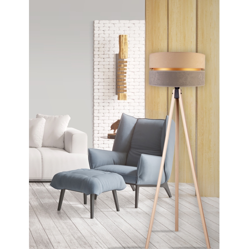 Duolla - Floor lamp DUO 1xE27/60W/230V d. 44 cm beige/grey/beige