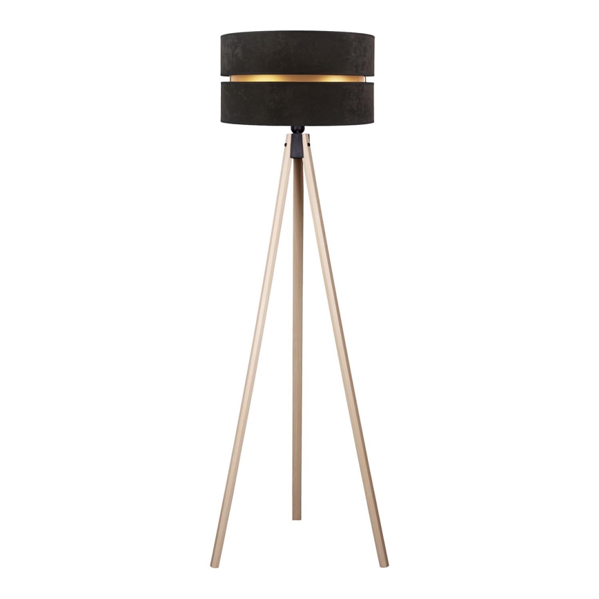 Duolla - Floor lamp DUO 1xE27/60W/230V d. 44 cm black/beige