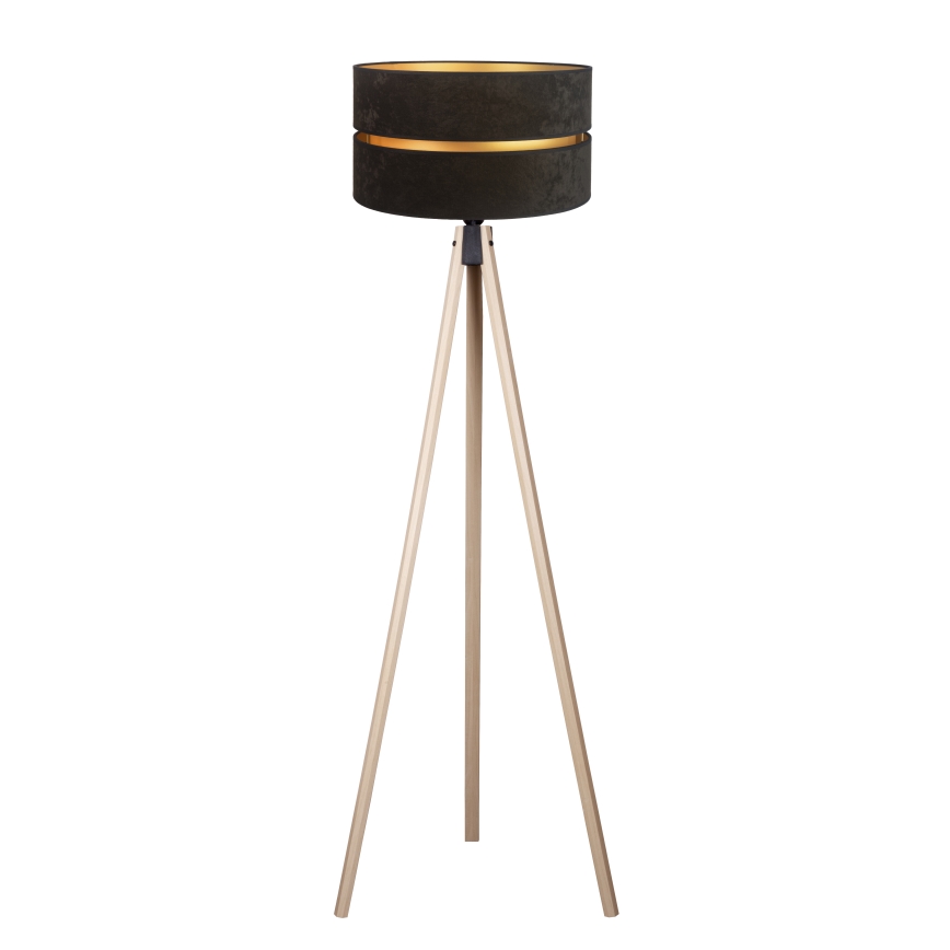 Duolla - Floor lamp DUO 1xE27/60W/230V d. 44 cm black/beige