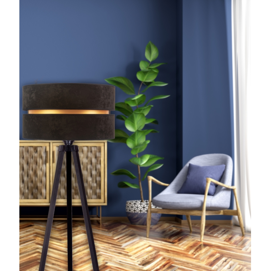 Duolla - Floor lamp DUO 1xE27/60W/230V d. 44 cm black/wenge