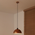 Duolla - IRONLINE Cable Pendant 1x E27/15W/230V, Ø 27 cm, Copper/Black