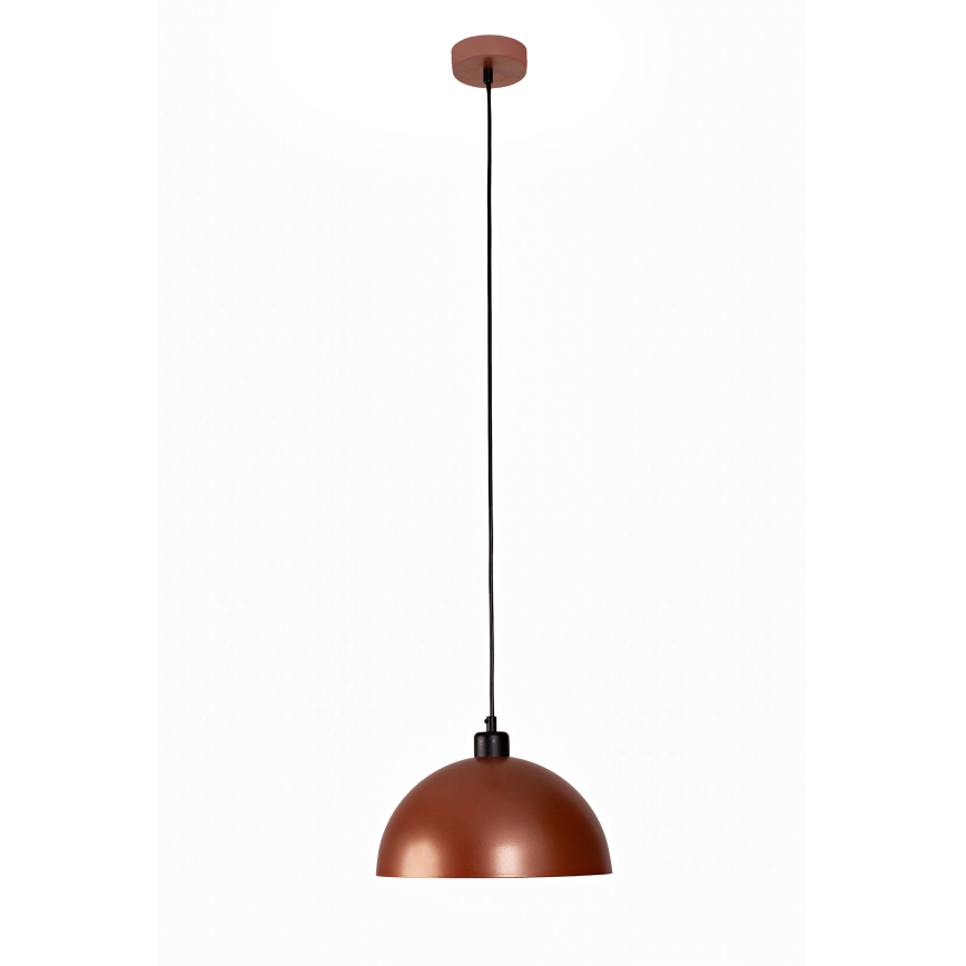 Duolla - IRONLINE Cable Pendant 1x E27/15W/230V, Ø 27 cm, Copper/Black