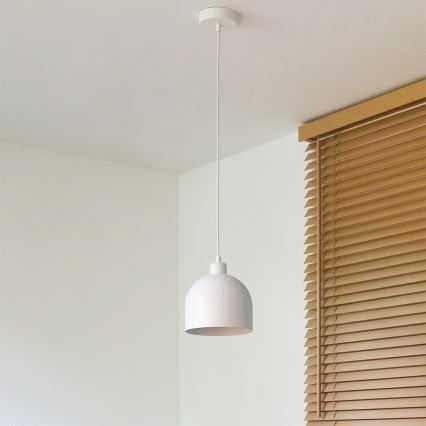Duolla - IRONLINE cable pendant 1xE27/15W/230V Ø 17 cm white
