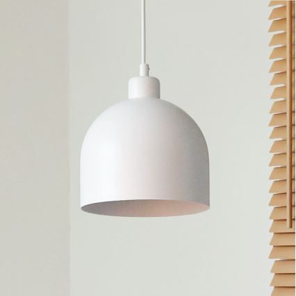 Duolla - IRONLINE cable pendant 1xE27/15W/230V Ø 17 cm white