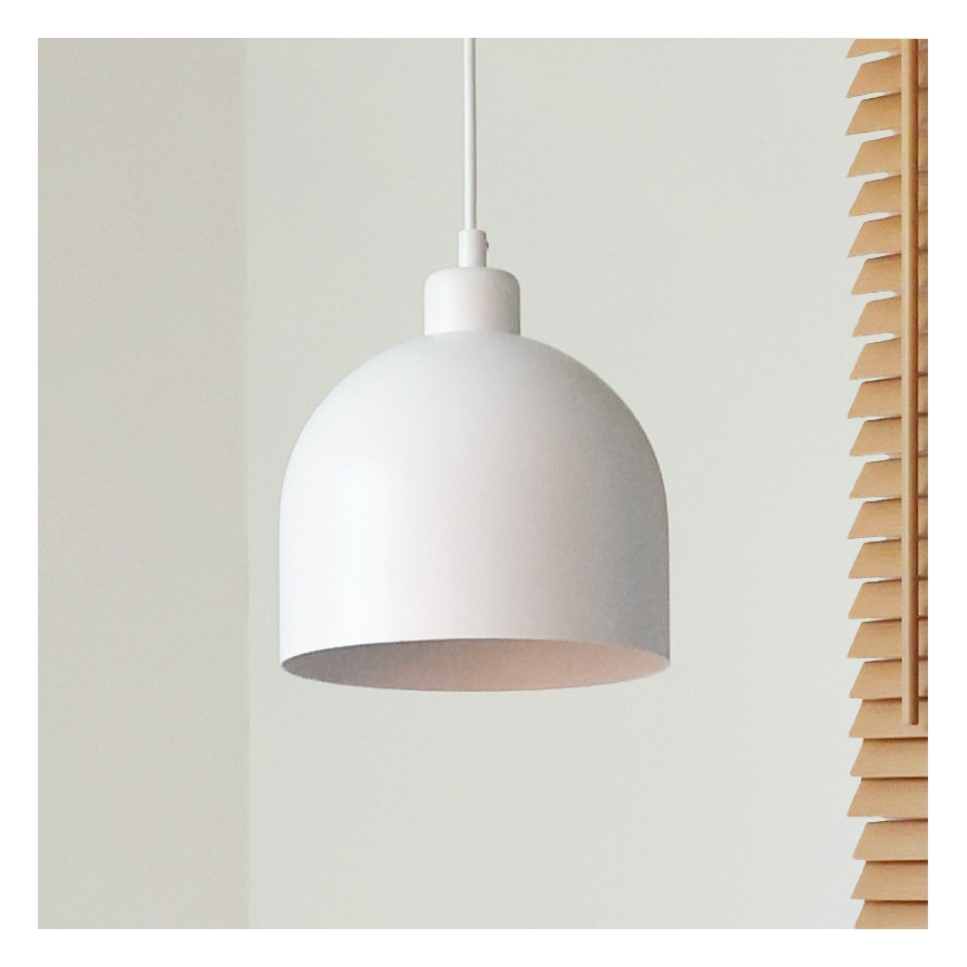 Duolla - IRONLINE cable pendant 1xE27/15W/230V Ø 17 cm white