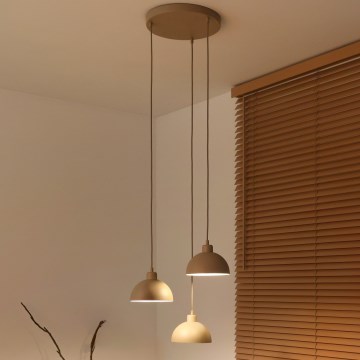 Duolla - IRONLINE Cable Pendant 3xE27/15W/230V Beige