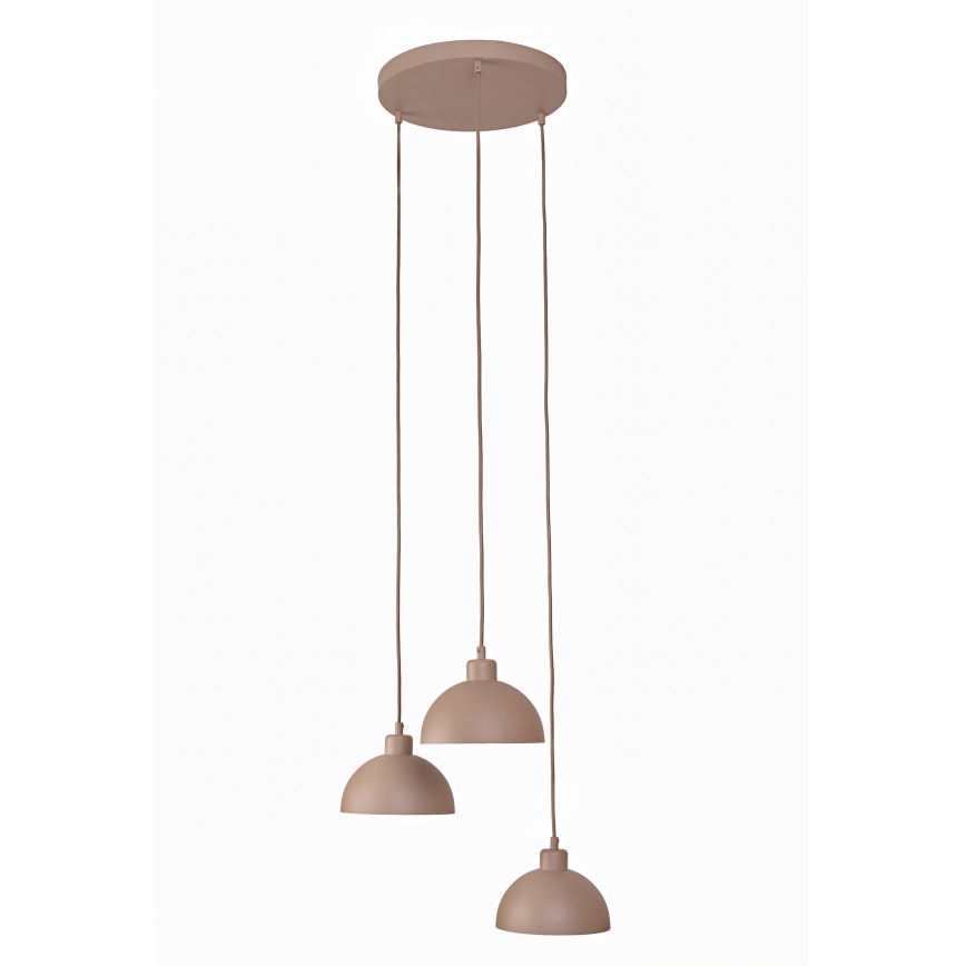 Duolla - IRONLINE Cable Pendant 3xE27/15W/230V Beige