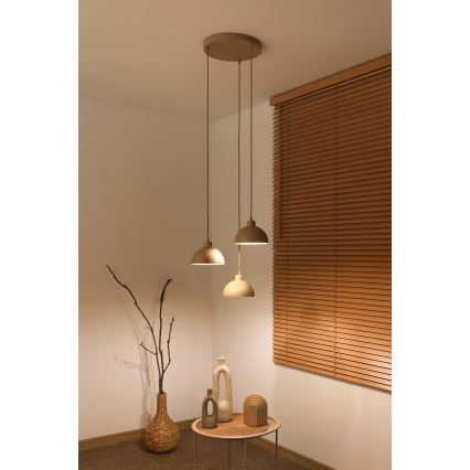 Duolla - IRONLINE Cable Pendant 3xE27/15W/230V Beige