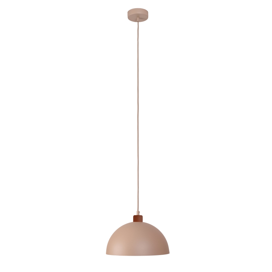 Duolla - IRONLINE Cable Pendant Light 1xE27/15W/230V, dia. 27 cm, beige/copper