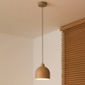 Duolla - IRONLINE Cable Pendant Light 1xE27/15W/230V Ø 17 cm, Beige