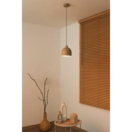 Duolla - IRONLINE Cable Pendant Light 1xE27/15W/230V Ø 17 cm, Beige