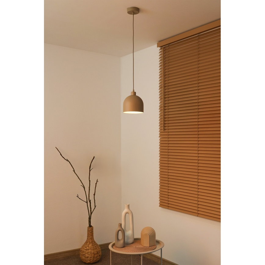 Duolla - IRONLINE Cable Pendant Light 1xE27/15W/230V Ø 17 cm, Beige