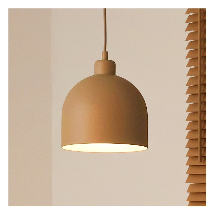 Duolla - IRONLINE Cable Pendant Light 1xE27/15W/230V Ø 17 cm, Beige