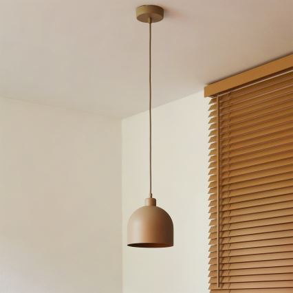 Duolla - IRONLINE Cable Pendant Light 1xE27/15W/230V Ø 17 cm, Beige